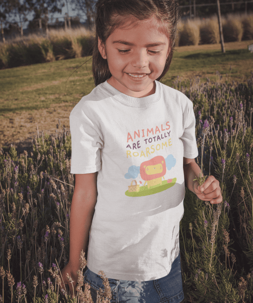 animals are totally raresome round neck 100% cotton t shirt