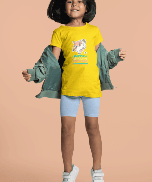 unicorn round neck 100% cotton t shirt