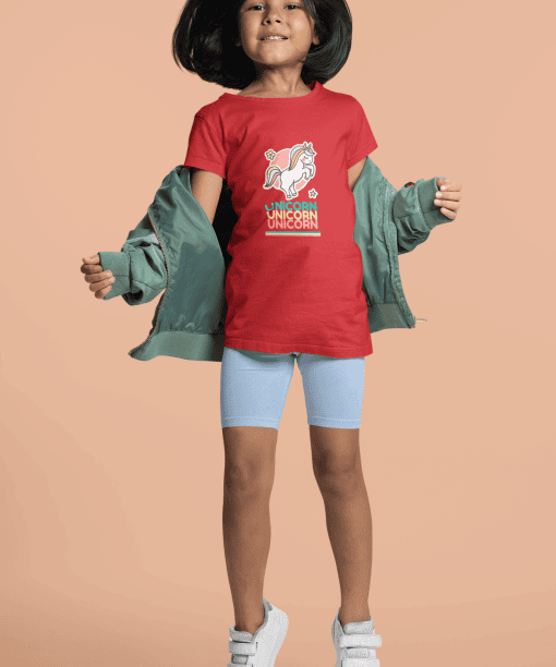 unicorn round neck 100% cotton t shirt
