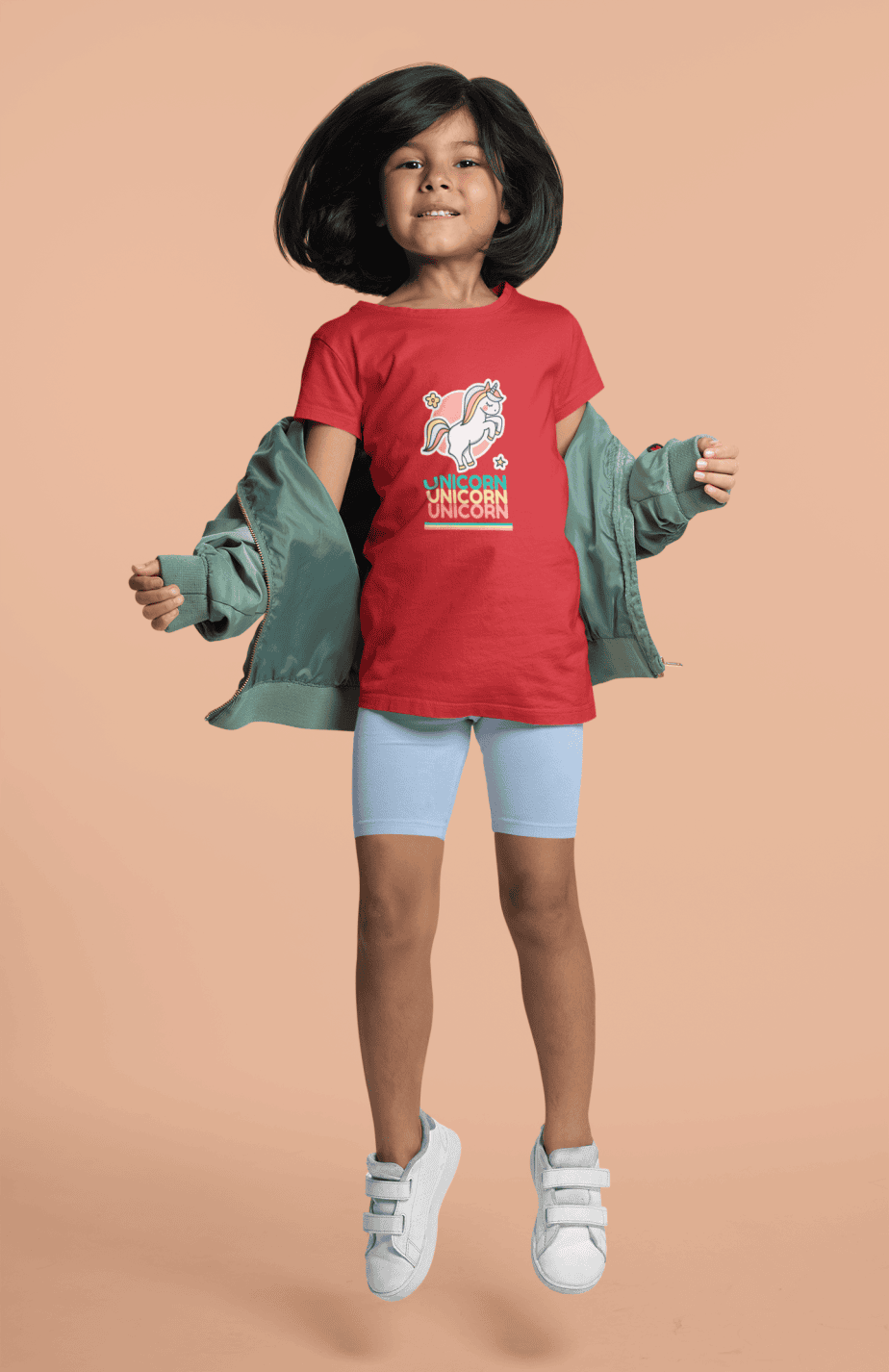 unicorn round neck 100% cotton t shirt