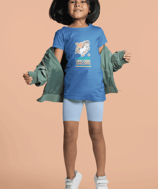 unicorn round neck 100% cotton t shirt