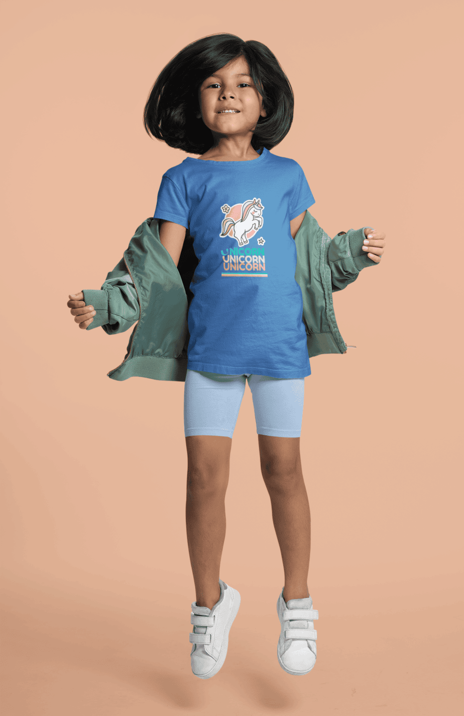 unicorn round neck 100% cotton t shirt
