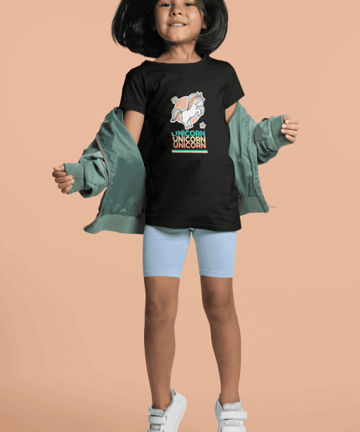 unicorn round neck 100% cotton t shirt