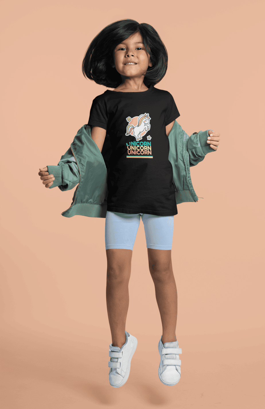 unicorn round neck 100% cotton t shirt