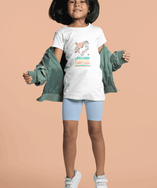 unicorn round neck 100% cotton t shirt
