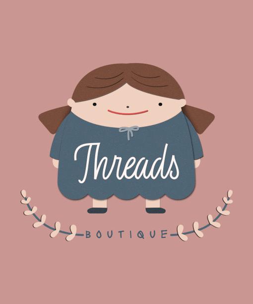 threads boutique round neck 100% cotton t shirt