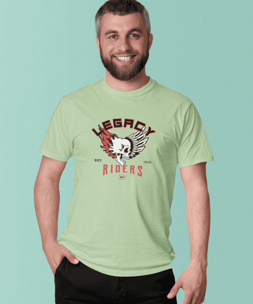 legacy riders half sleeve unisex cotton t shirt