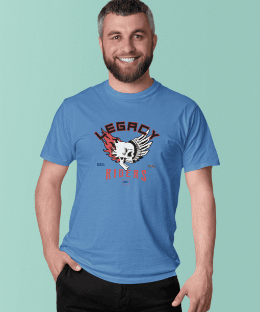 legacy riders half sleeve unisex cotton t shirt