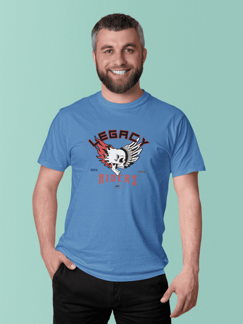 legacy riders half sleeve unisex cotton t shirt