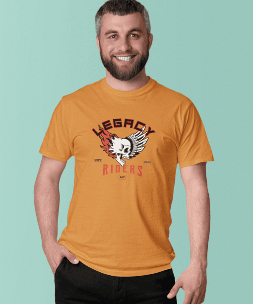 legacy riders half sleeve unisex cotton t shirt