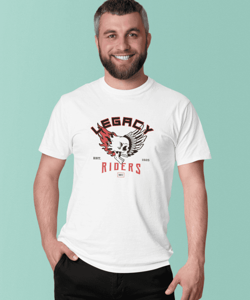 legacy riders half sleeve unisex cotton t shirt