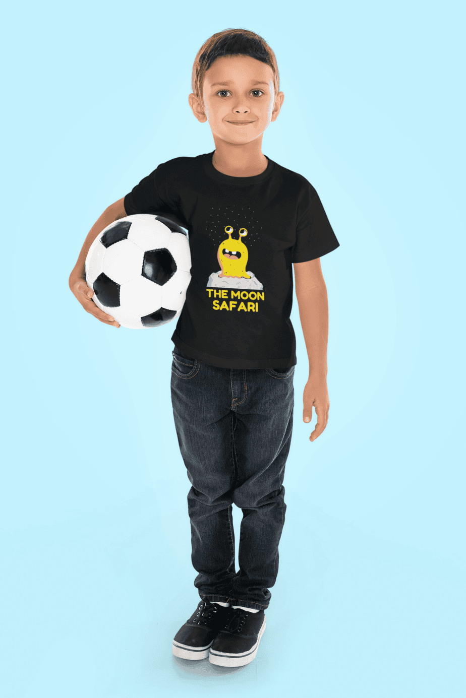 the moon safari / infant round neck 100% cotton t shirt