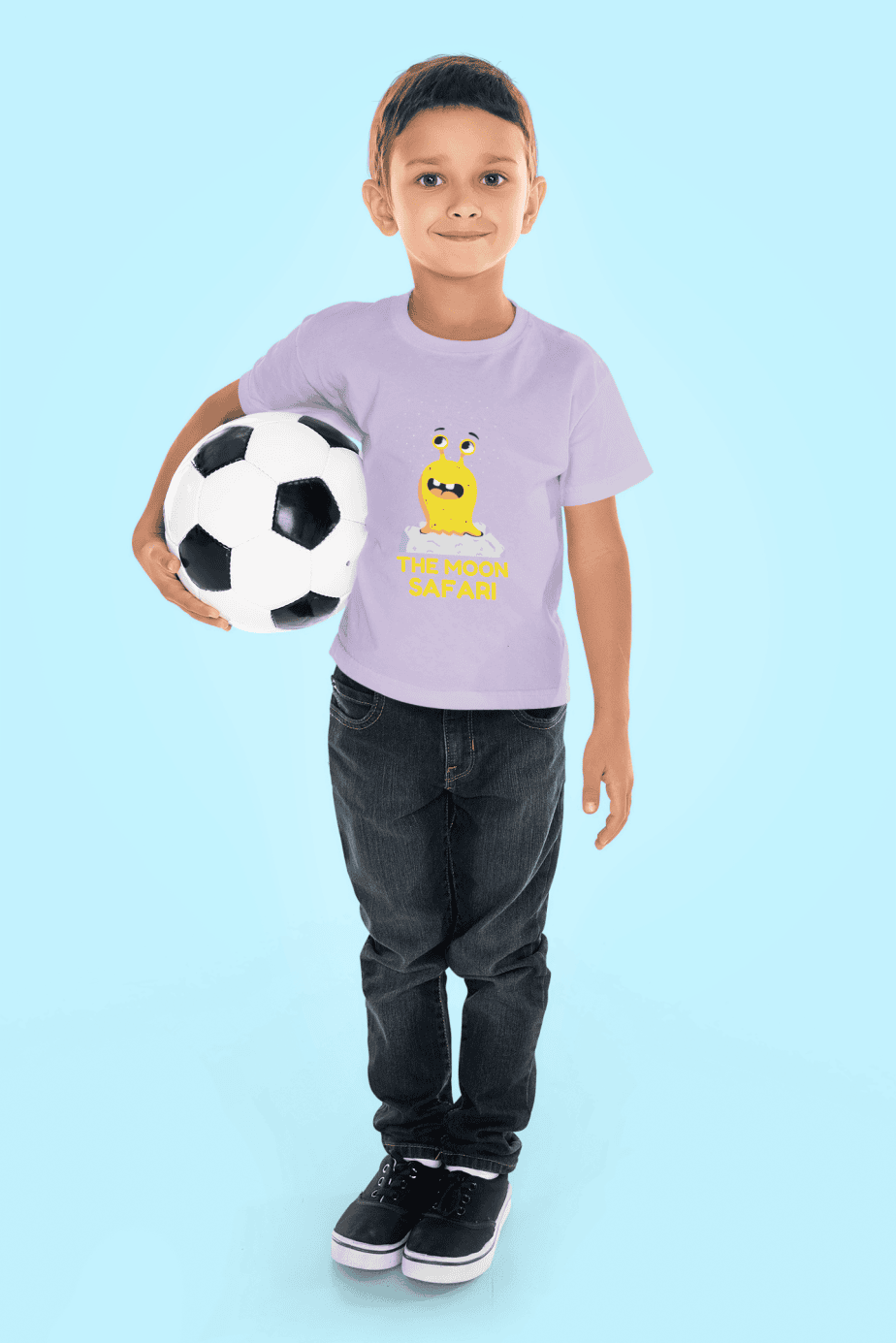 the moon safari / infant round neck 100% cotton t shirt