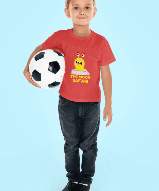 the moon safari / infant round neck 100% cotton t shirt