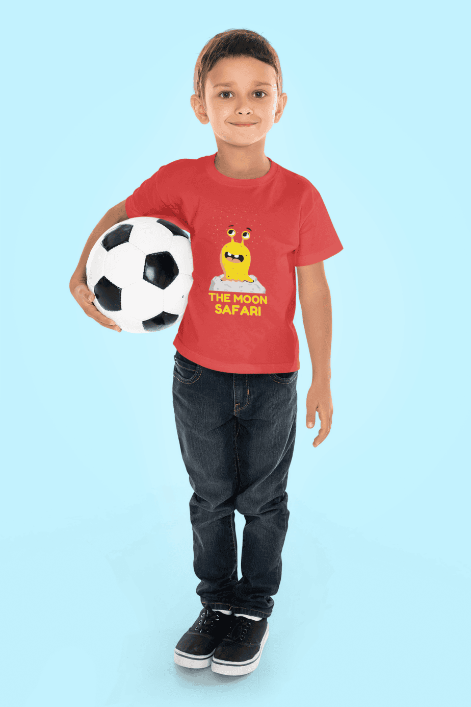 the moon safari / infant round neck 100% cotton t shirt