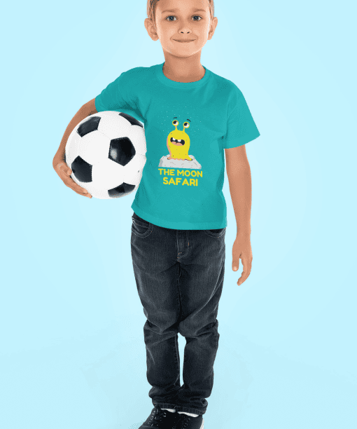 the moon safari / infant round neck 100% cotton t shirt