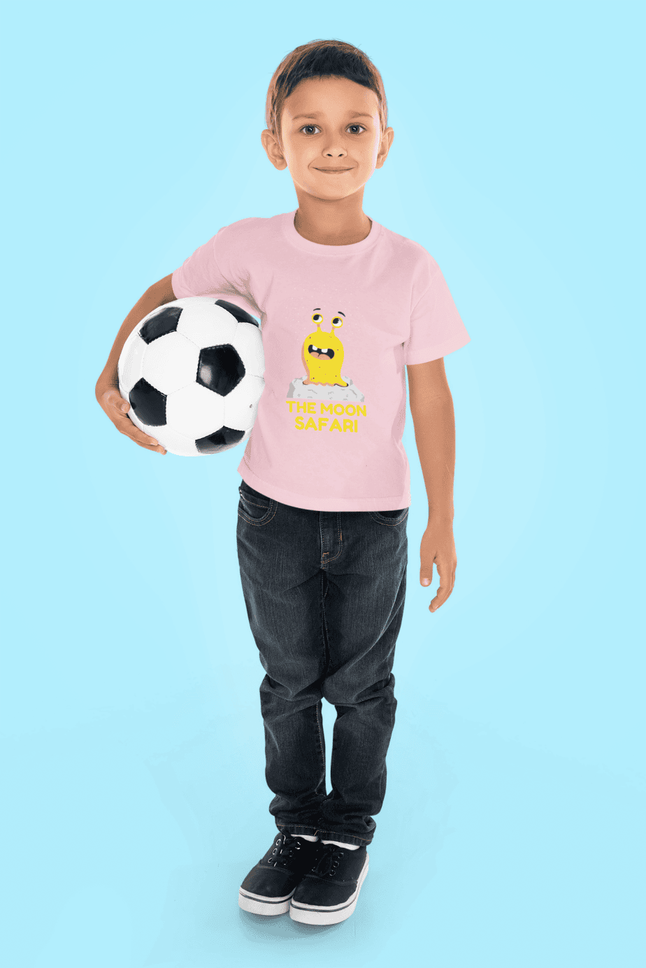 the moon safari / infant round neck 100% cotton t shirt