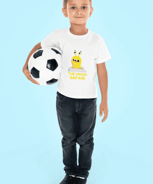 the moon safari / infant round neck 100% cotton t shirt