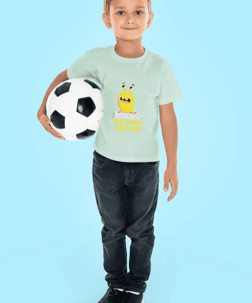 the moon safari / infant round neck 100% cotton t shirt