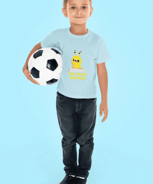 the moon safari / infant round neck 100% cotton t shirt