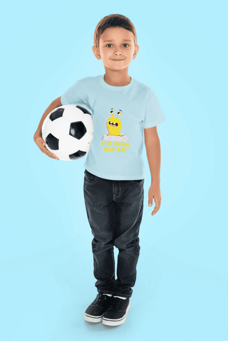 the moon safari / infant round neck 100% cotton t shirt
