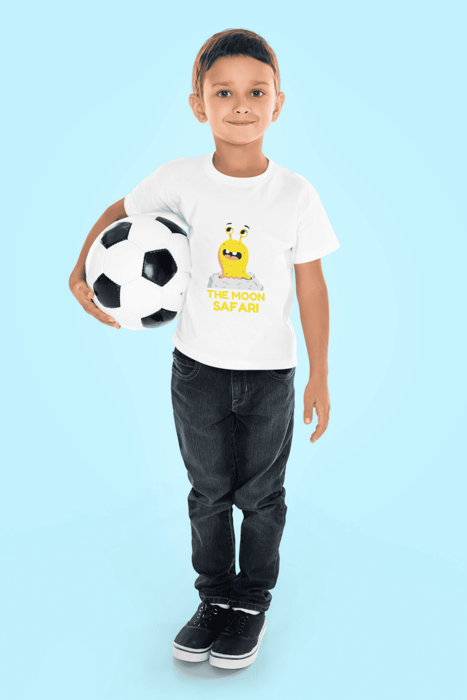 the moon safari / infant round neck 100% cotton t shirt