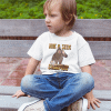 sad kid wearing a tshirt mockup sitting on a bench a17954( white )