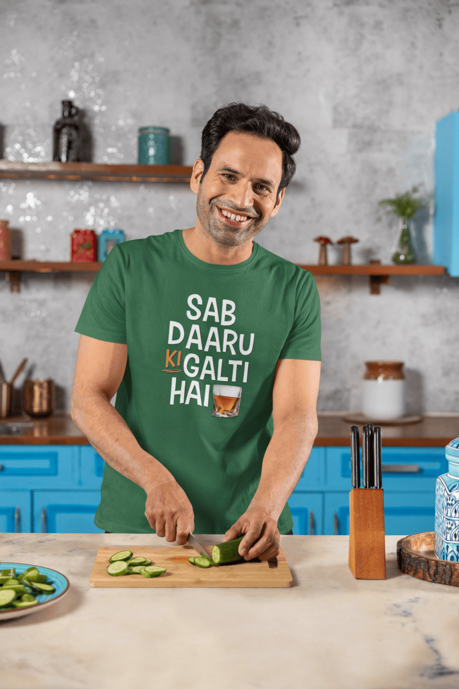 sab daaru ki galti hai half sleeve unisex cotton t shirt