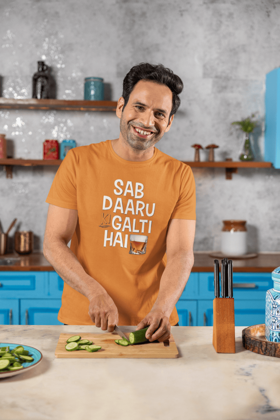 sab daaru ki galti hai half sleeve unisex cotton t shirt
