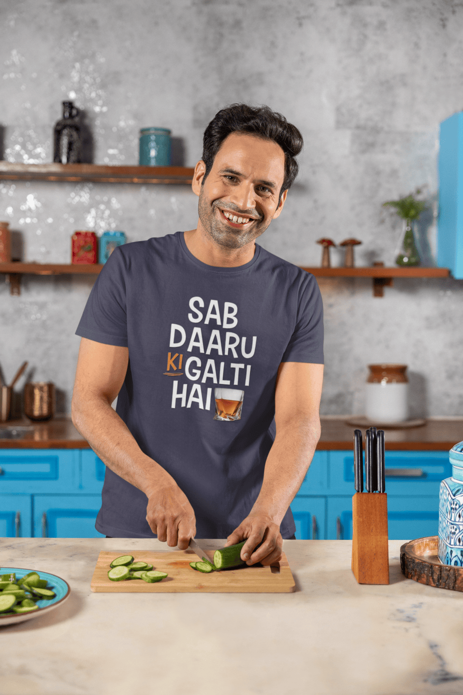 sab daaru ki galti hai half sleeve unisex cotton t shirt