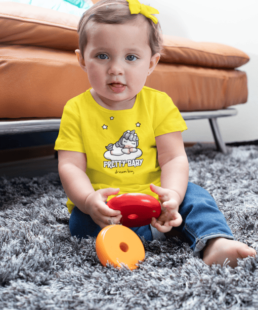 pretty baby dream big round neck 100% cotton t shirt