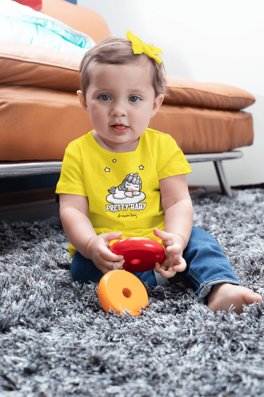 pretty baby dream big round neck 100% cotton t shirt