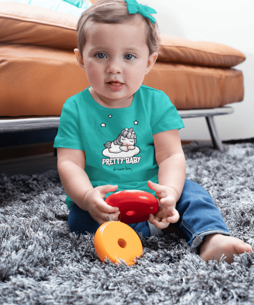 pretty baby dream big round neck 100% cotton t shirt