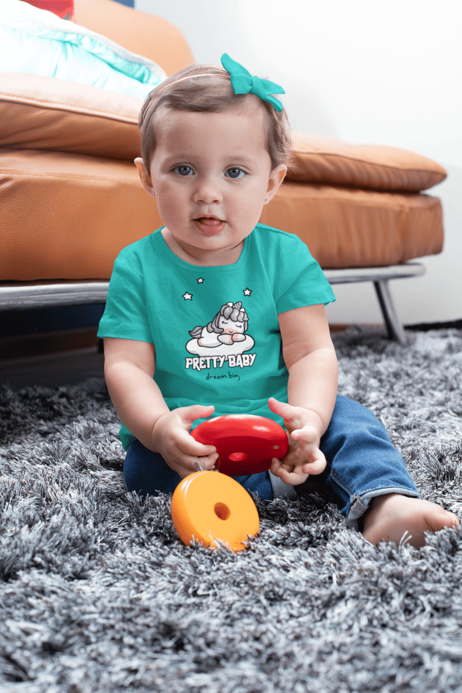 pretty baby dream big round neck 100% cotton t shirt