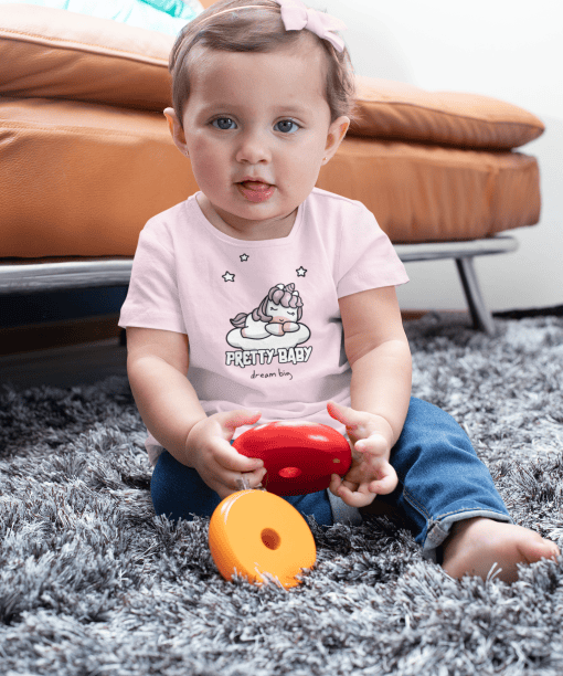 pretty baby dream big round neck 100% cotton t shirt