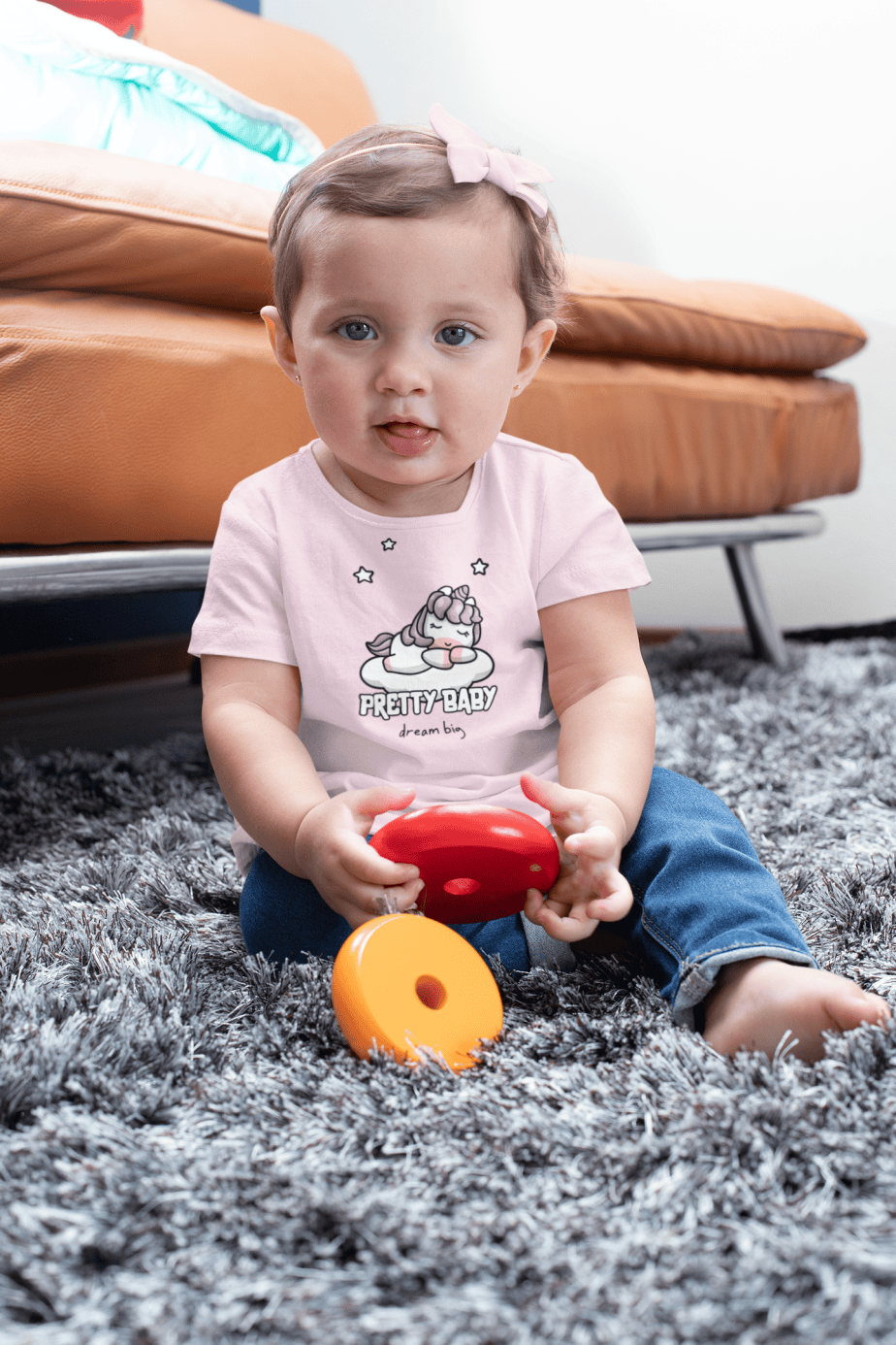 pretty baby dream big round neck 100% cotton t shirt