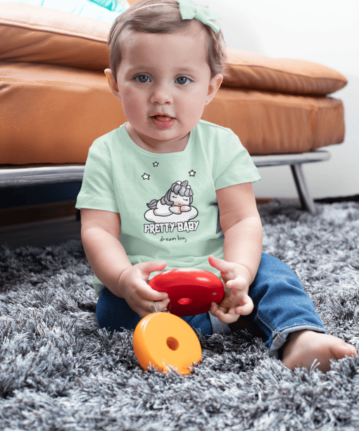 pretty baby dream big round neck 100% cotton t shirt