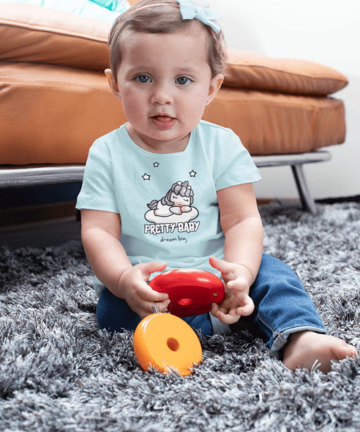 pretty baby dream big round neck 100% cotton t shirt