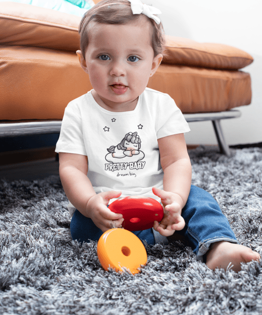pretty baby dream big round neck 100% cotton t shirt