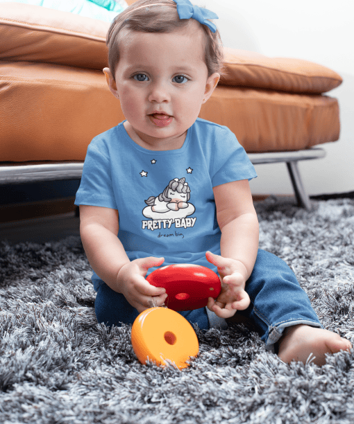 pretty baby dream big round neck 100% cotton t shirt