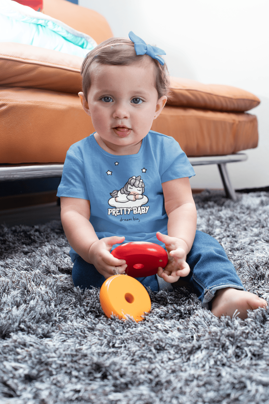 pretty baby dream big round neck 100% cotton t shirt