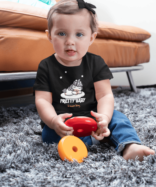 pretty baby dream big round neck 100% cotton t shirt