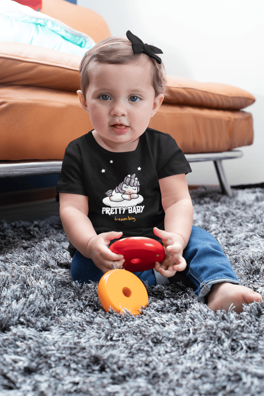 pretty baby dream big round neck 100% cotton t shirt