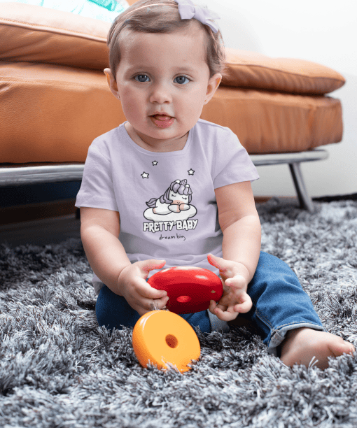 pretty baby dream big round neck 100% cotton t shirt