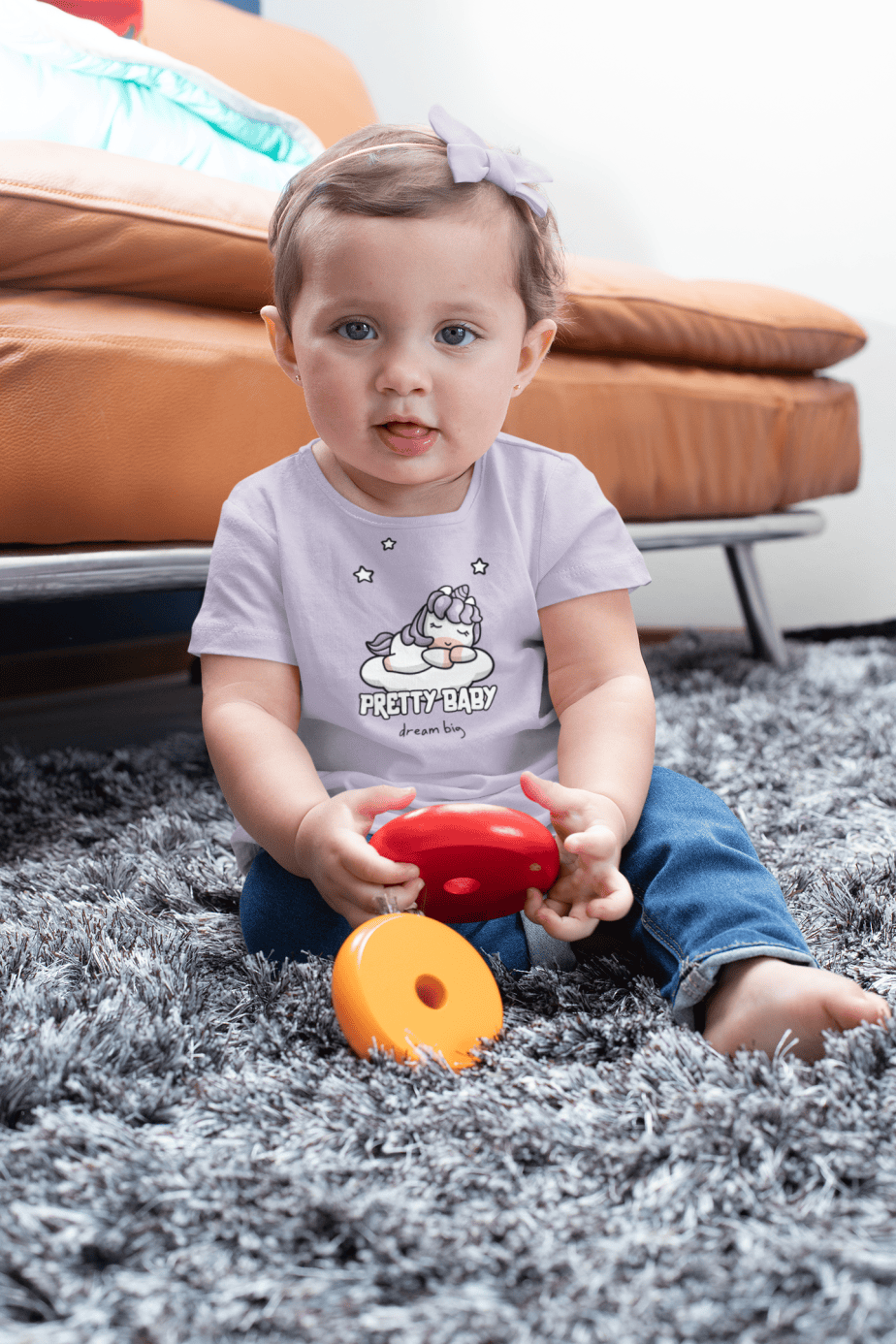 pretty baby dream big round neck 100% cotton t shirt