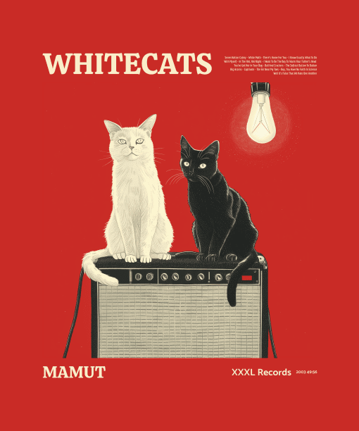 whitecats mamut half sleeve unisex cotton t shirt