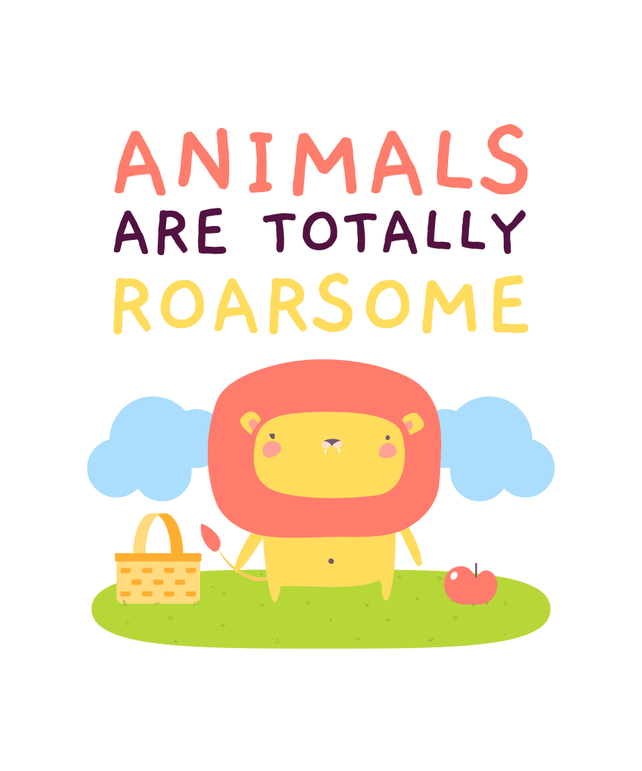 animals are totally raresome round neck 100% cotton t shirt