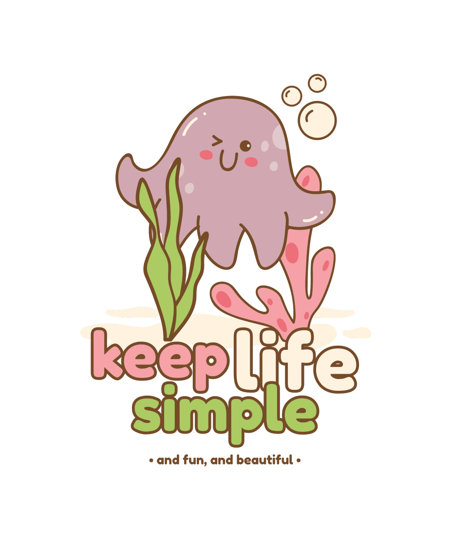keep life simple round neck 100% cotton t shirt