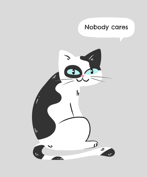 nobody cares half sleeve unisex cotton t shirt