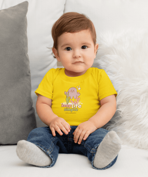 keep life simple round neck 100% cotton t shirt